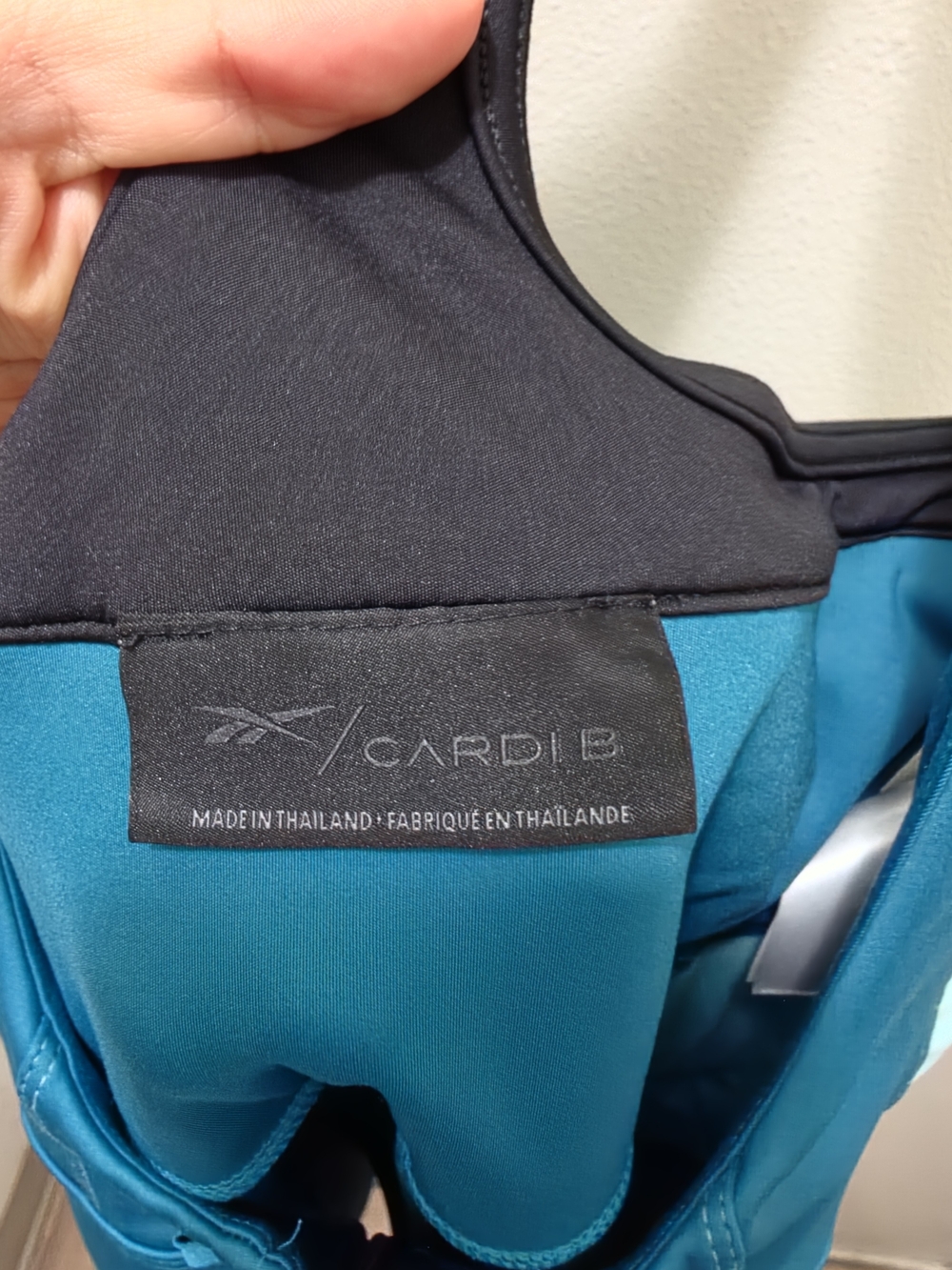 Reebok x Cardi B Women's Seaport Teal Leotard & Bandeau Top Set - Size Medium - Picture 4 of 16